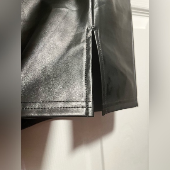New! Faux Leather Skirt - Picture 3 of 6